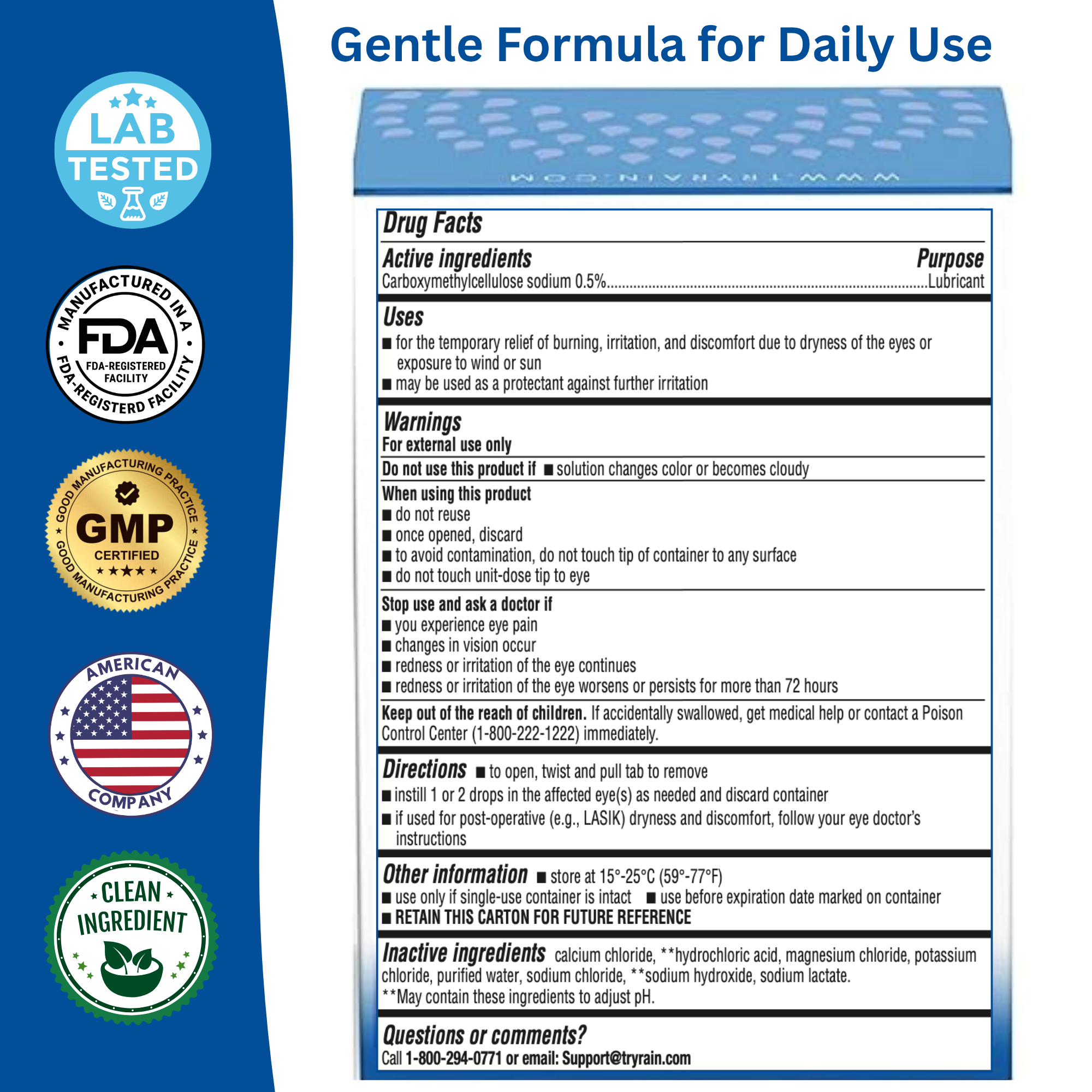 RAIN 3 Pack + 2 FREE Boxes