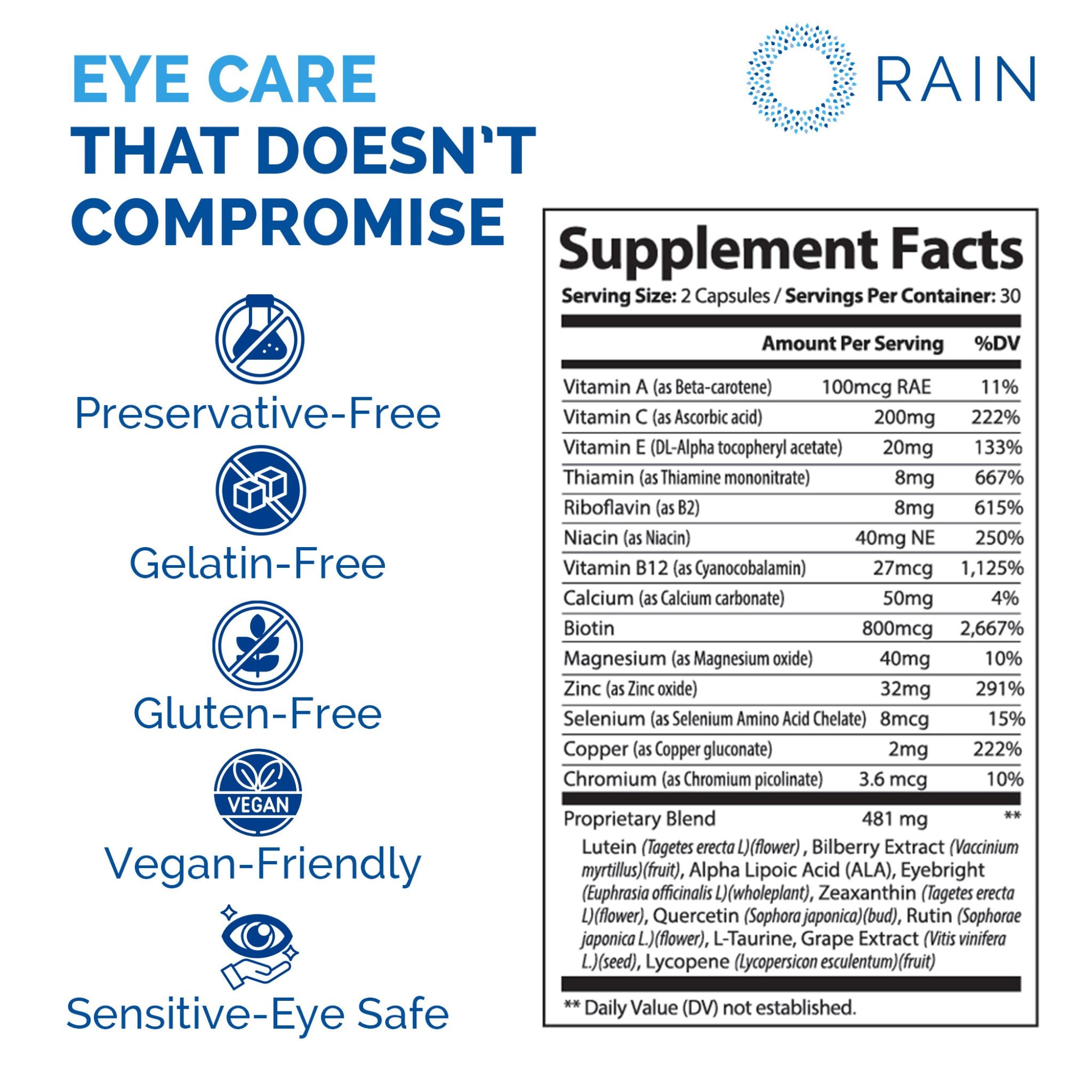 Rain Eye And Vision Vitamins