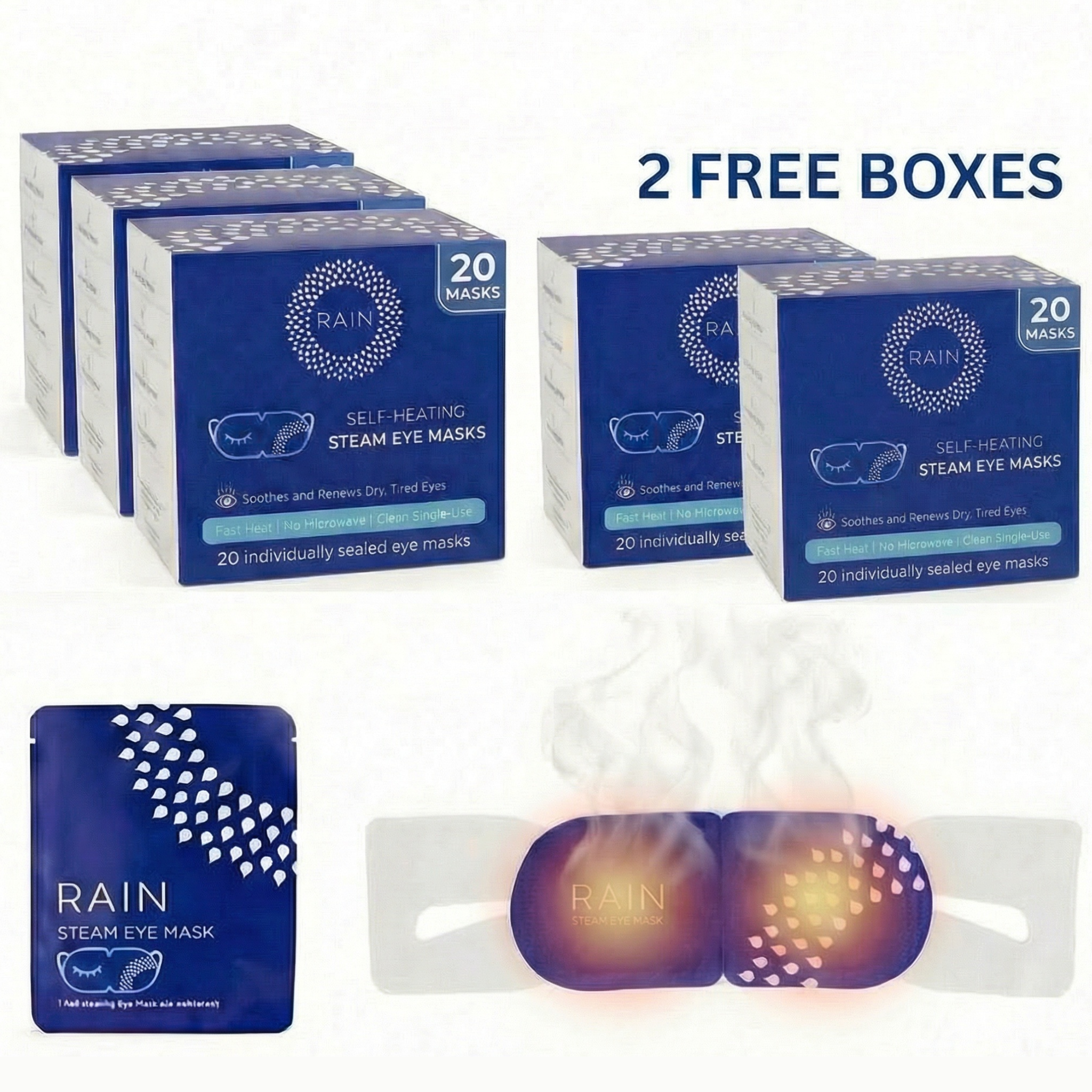 Rain Eye Mask Self-Heating Warm Compress