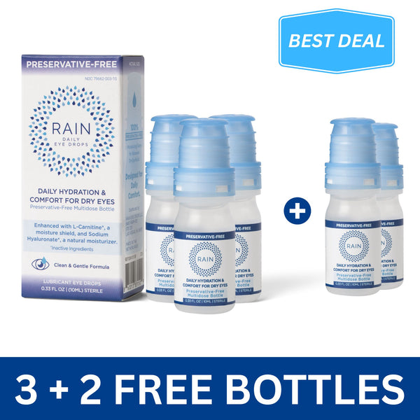 RAIN 3 Pack + 2 FREE Bottles